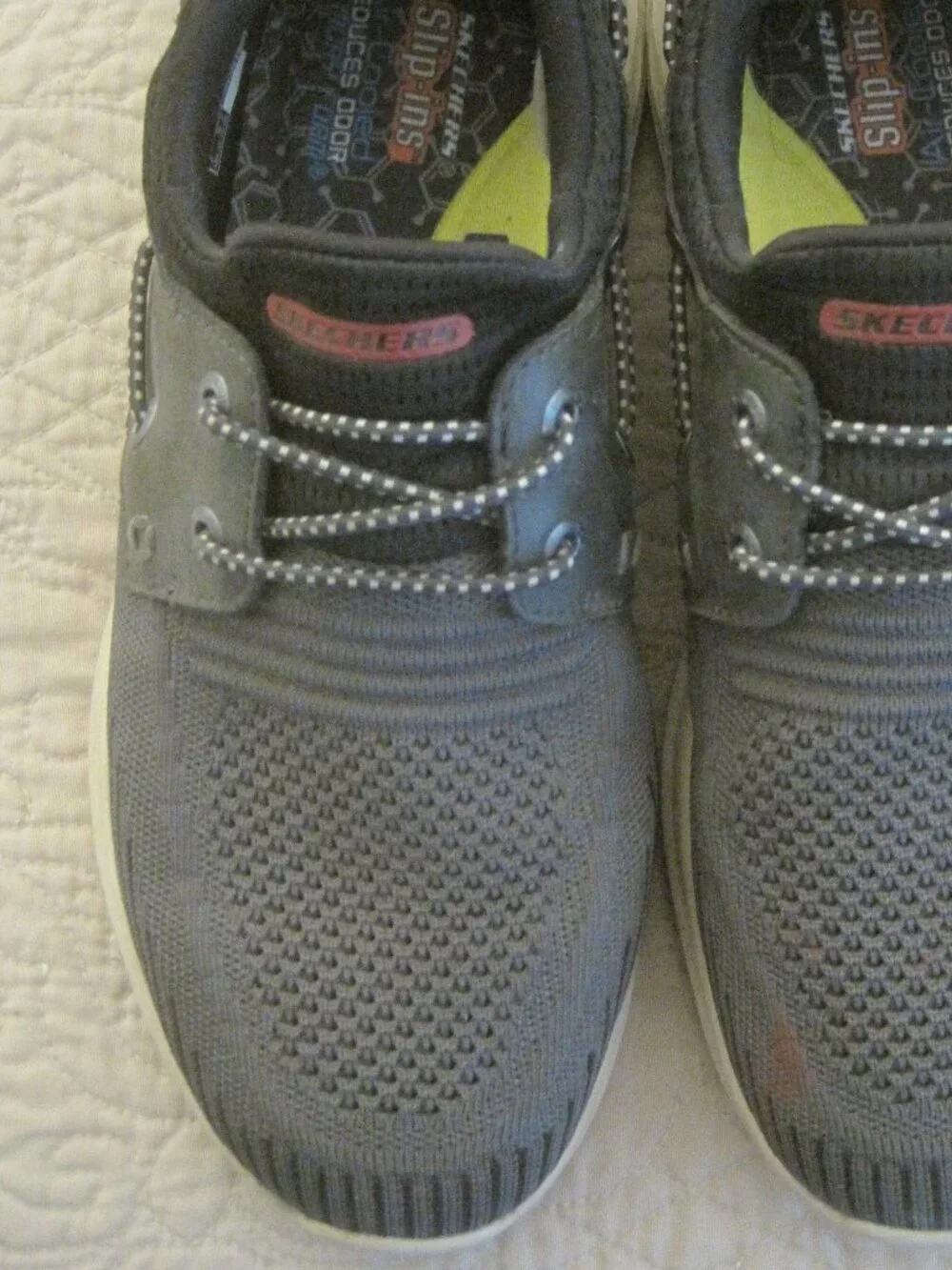 SKECHERS MEN'S LAWSON SLIP-INS CHARCOAL GRAY SNEAKER BOAT SHOES 8.5 $89.99